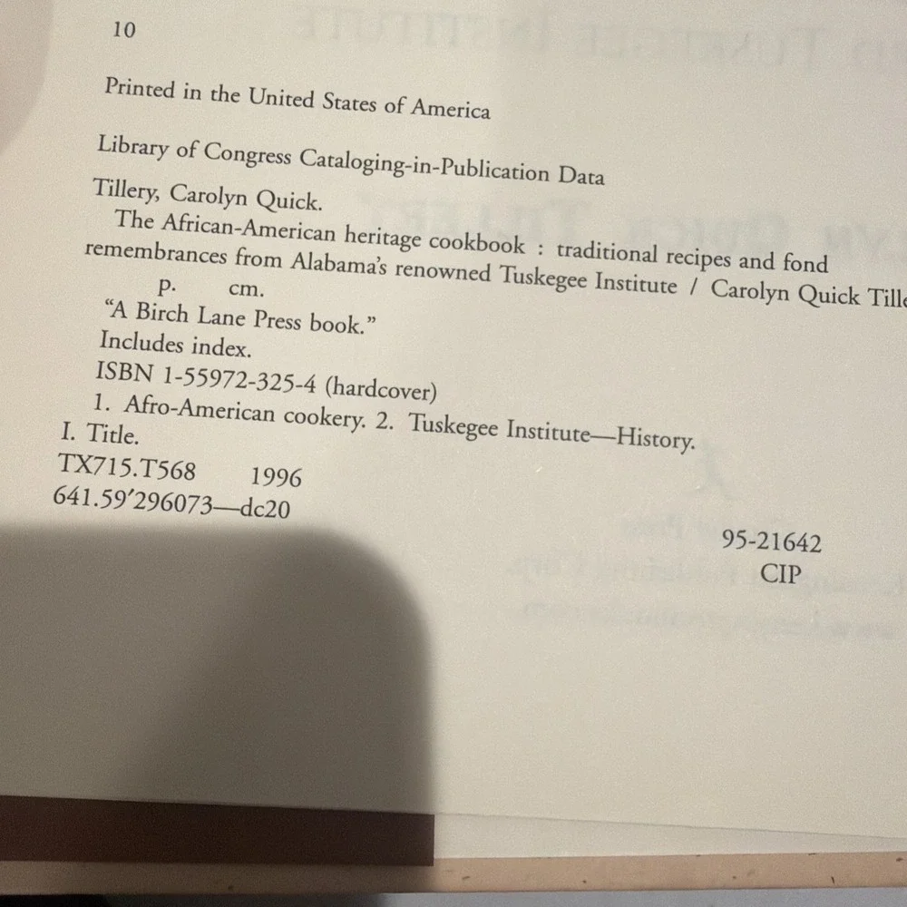 The African American Heritage Cookbook: Traditional Recipes and Fond Remembrance